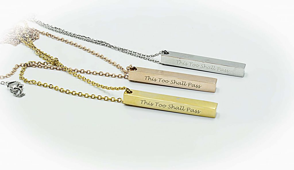 This too shall pass message jewellery